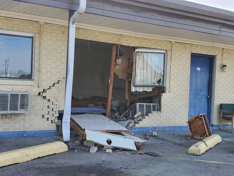 Motel damaged, woman kidnapped in early morning attack